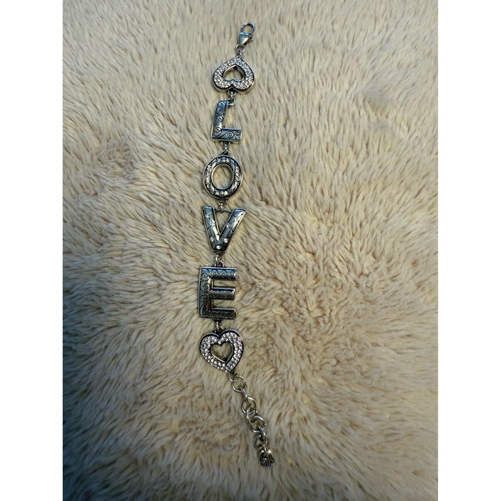 BRIGHTON LOVE Heart SPELL OUT LETTERS Bracelet Silver Tone Gold Tone‎ RARE!